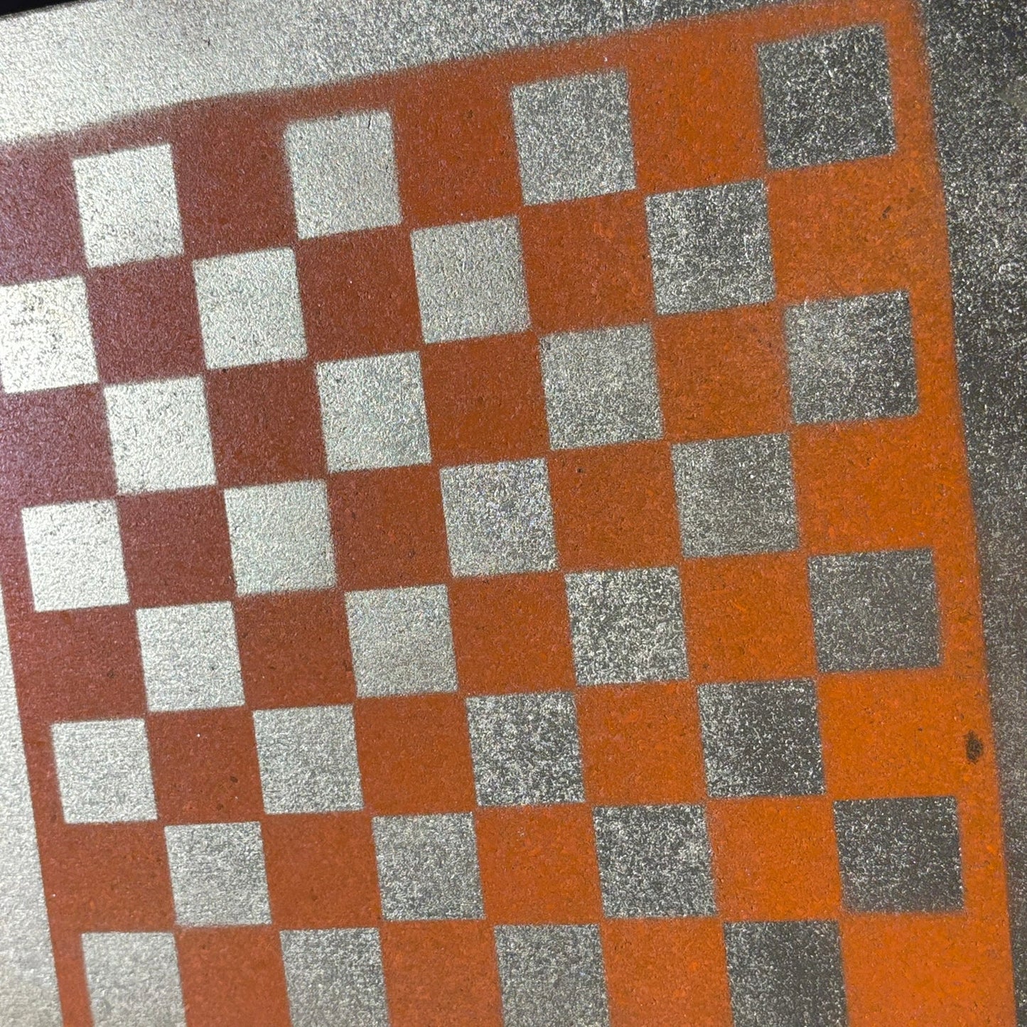 Goldish Orange - Painted Chess Board