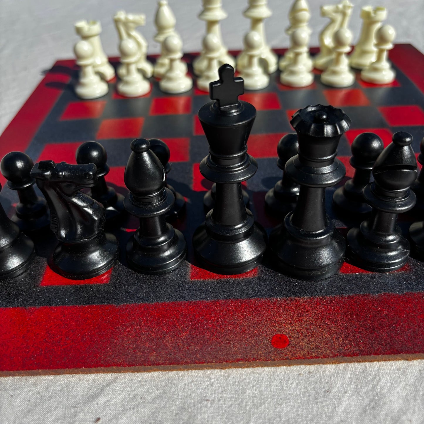 Emperor's Red - Painted Chess Set