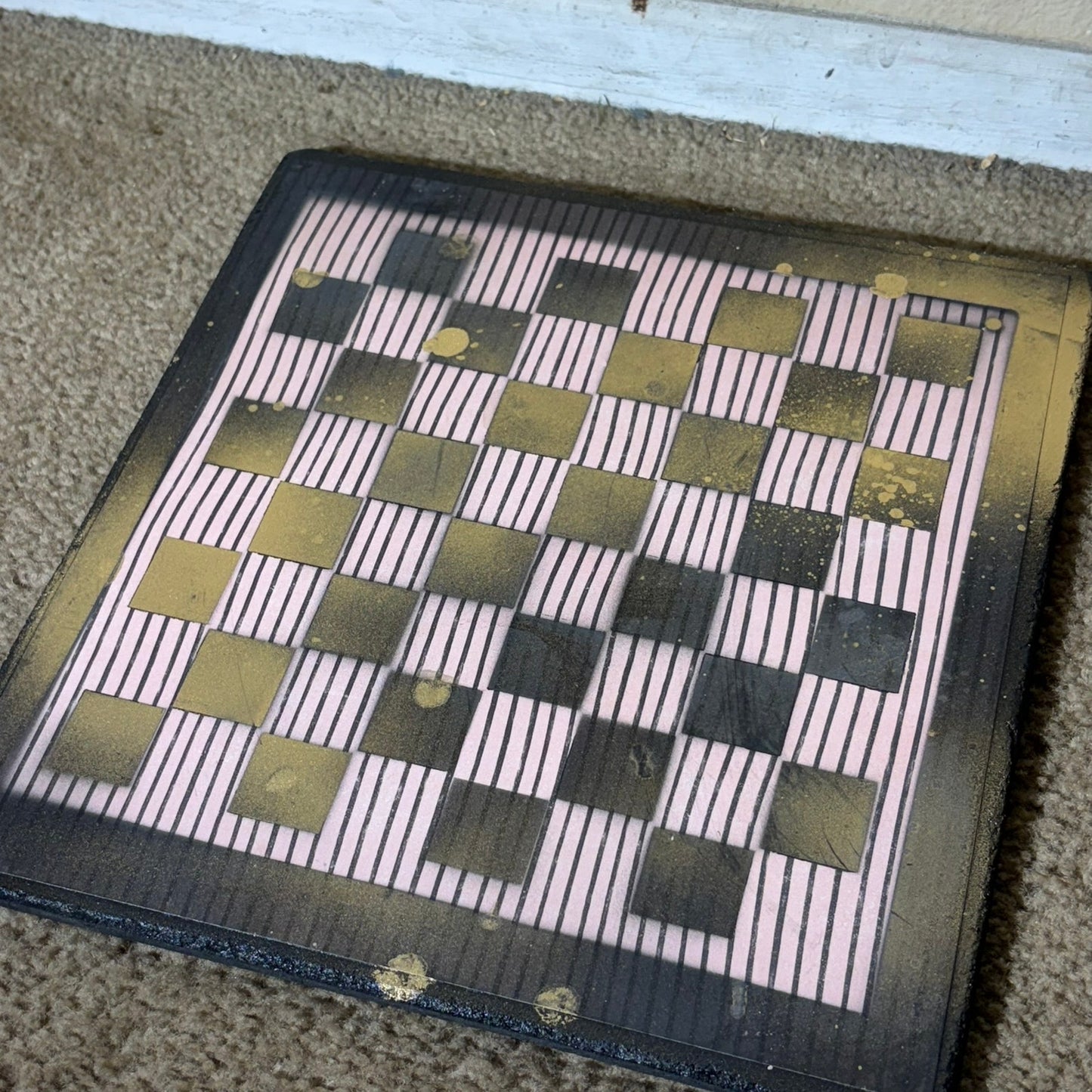 Gold Lining - Scrapbook Chess Board