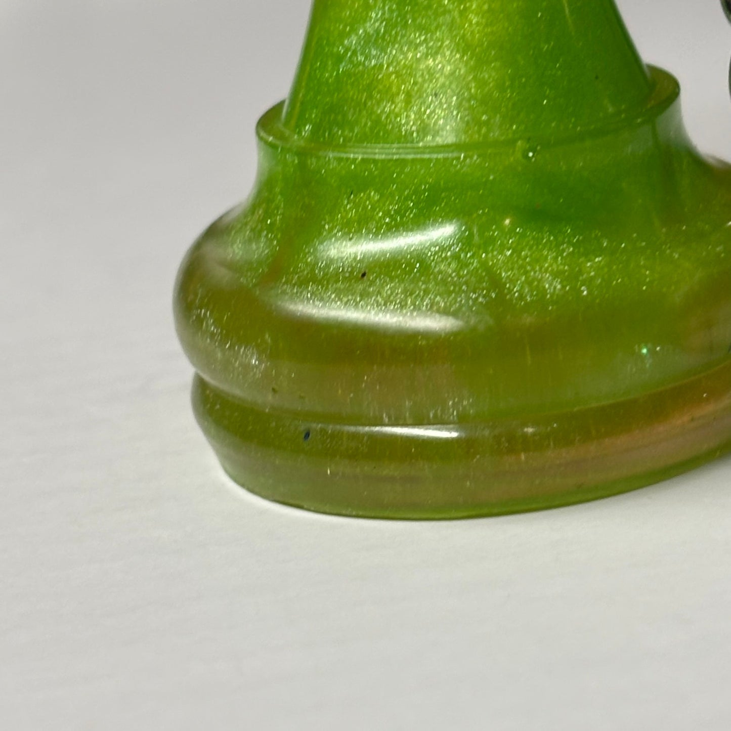 Lime Green Rook - Handmade Resin Keychain - Large Edition