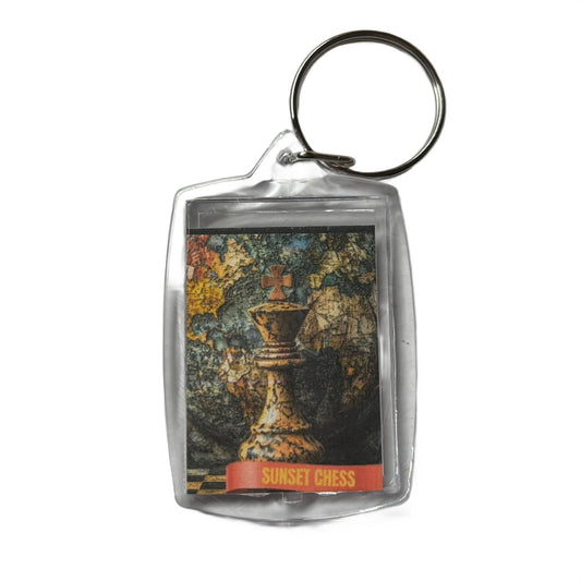 World Map - Chess  Photo Keychain