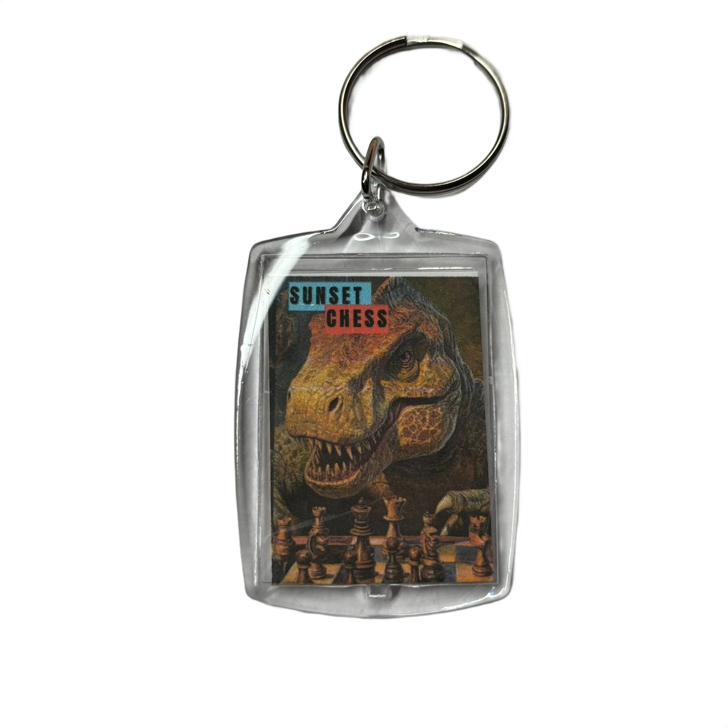 T Rex - Chess  Photo Keychain