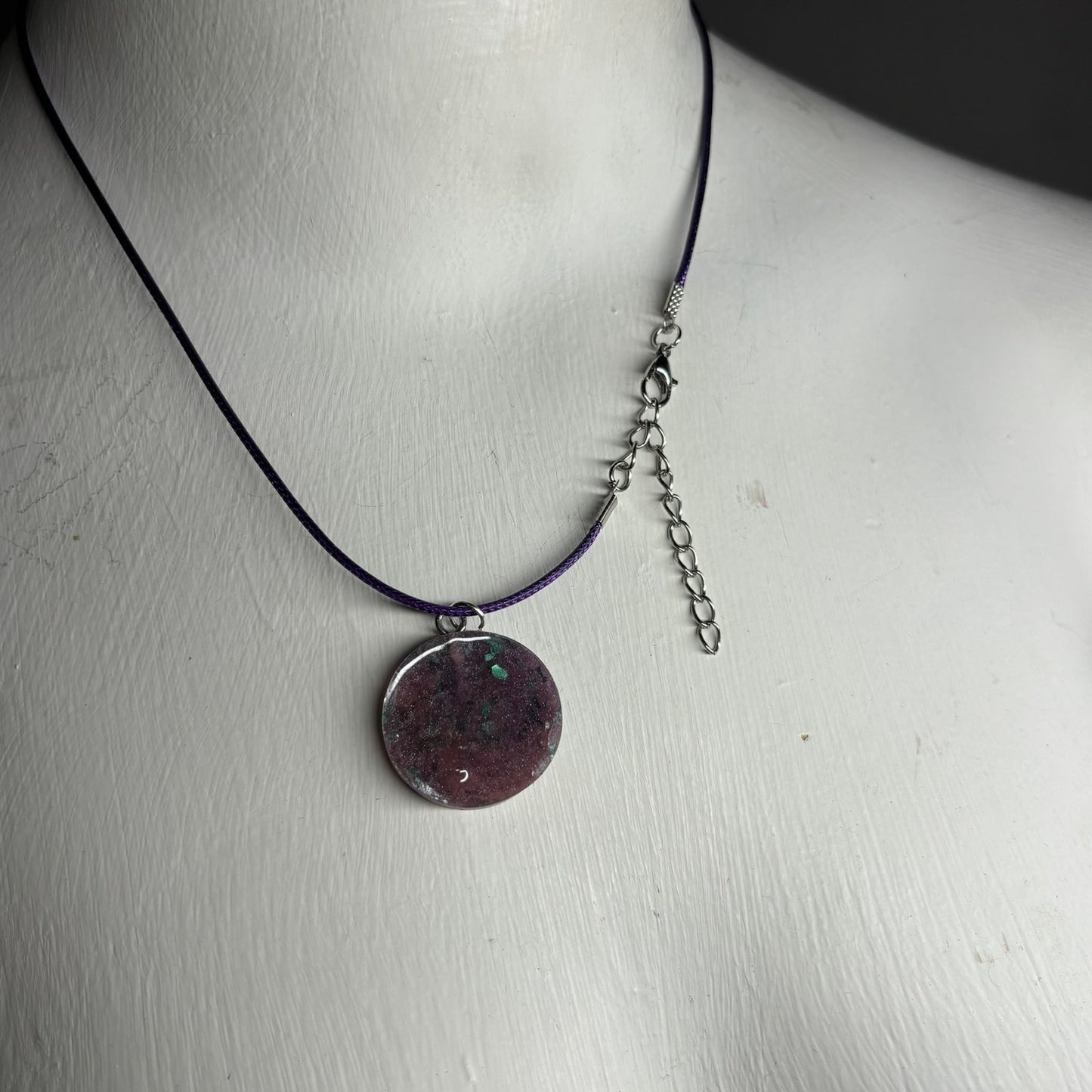 Purple Haze Queen - Handmade Resin Chess Necklace