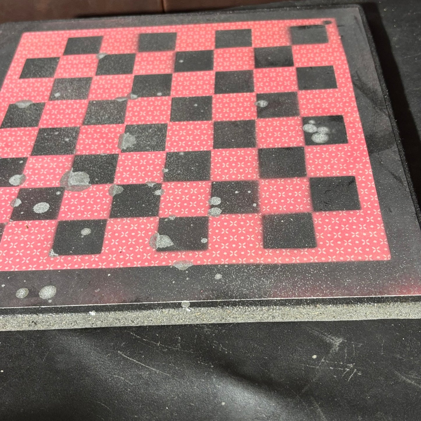 Vintage Black & Red - Scrapbook Chess Board