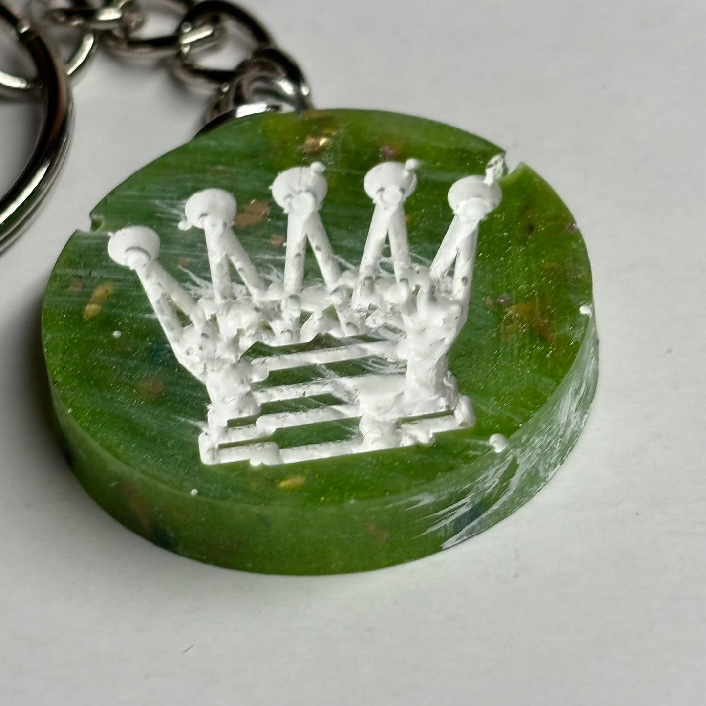 Royal Green Queen - Handmade Resin Keychain