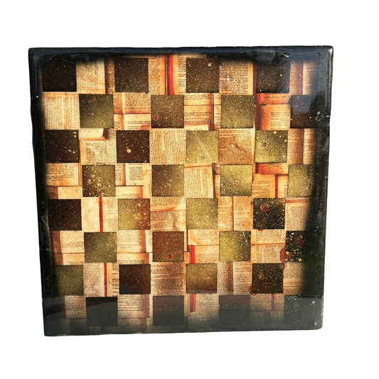 Ancient Script - Resin Coated Chess Board