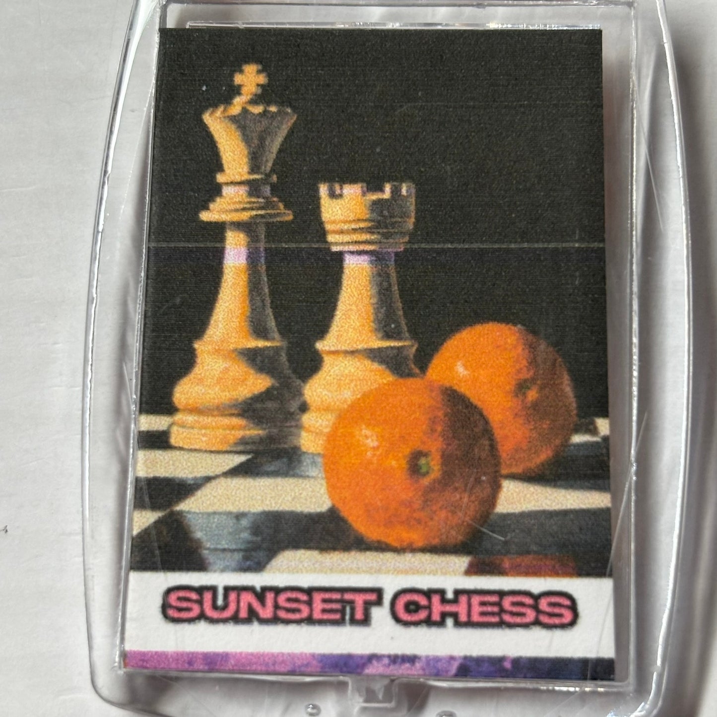 Oranges - Chess  Photo Keychain