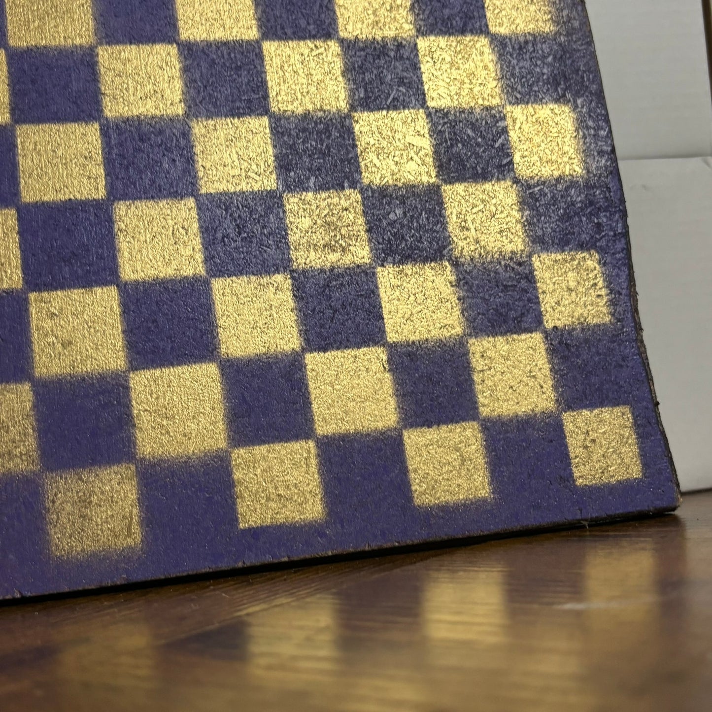 Purple Golden Hue - Painted Double Sided Chess Board