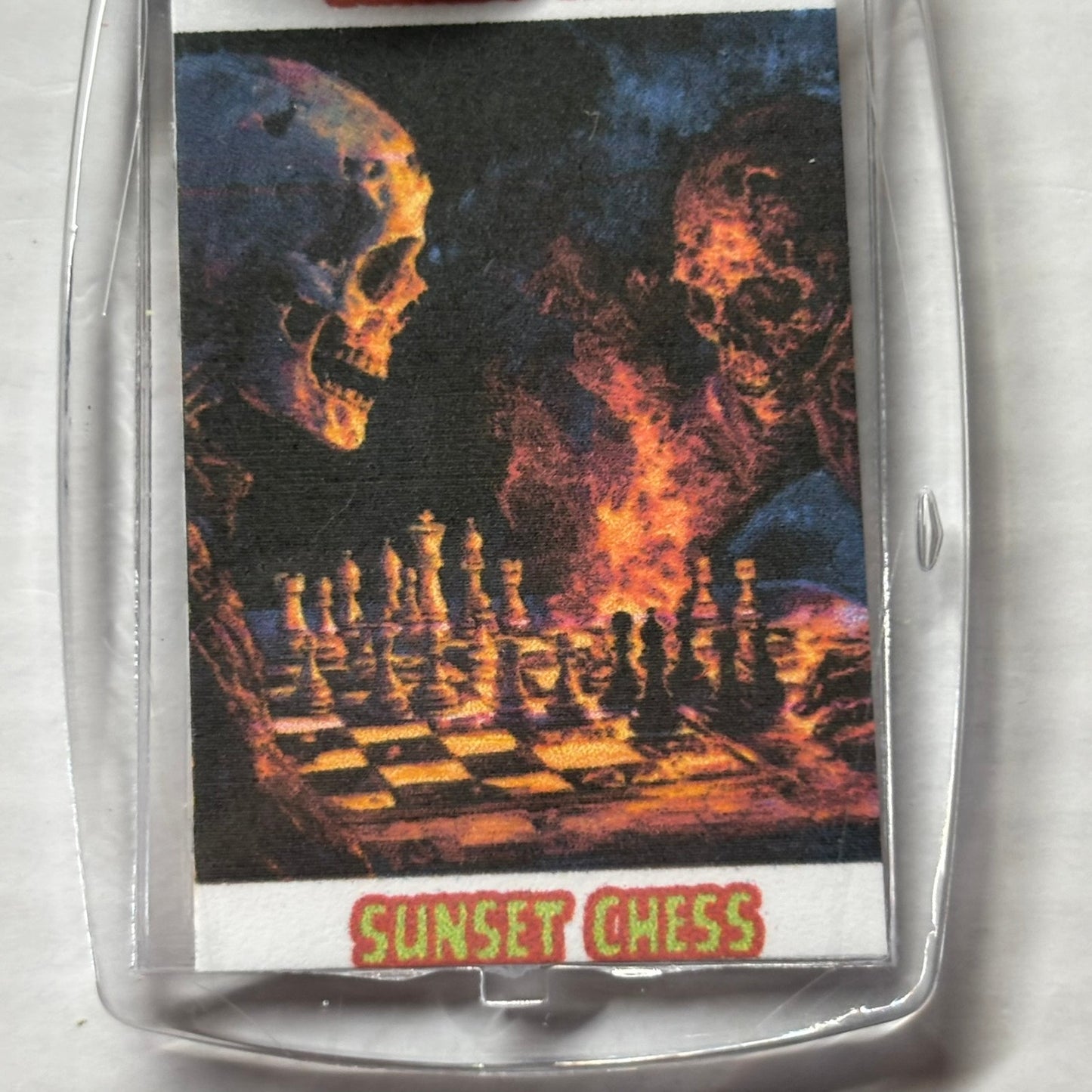Flaming Burn - Chess  Photo Keychain
