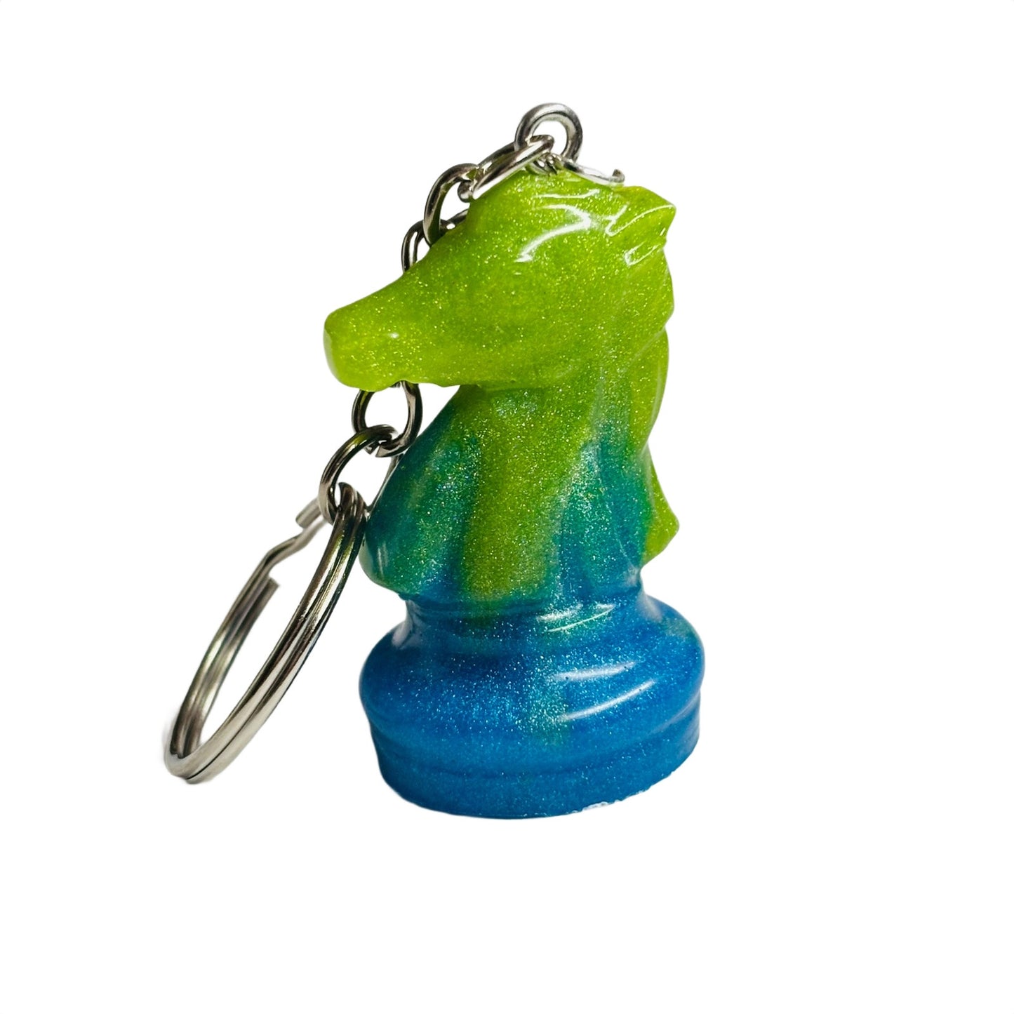 Green Swivel Knight - Handmade Resin Keychain