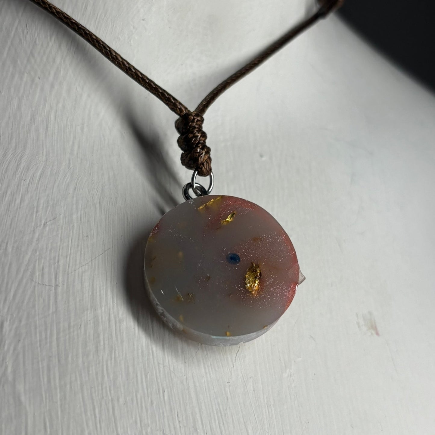 Vintage Crystal Pawn - Handmade Resin Chess Necklace