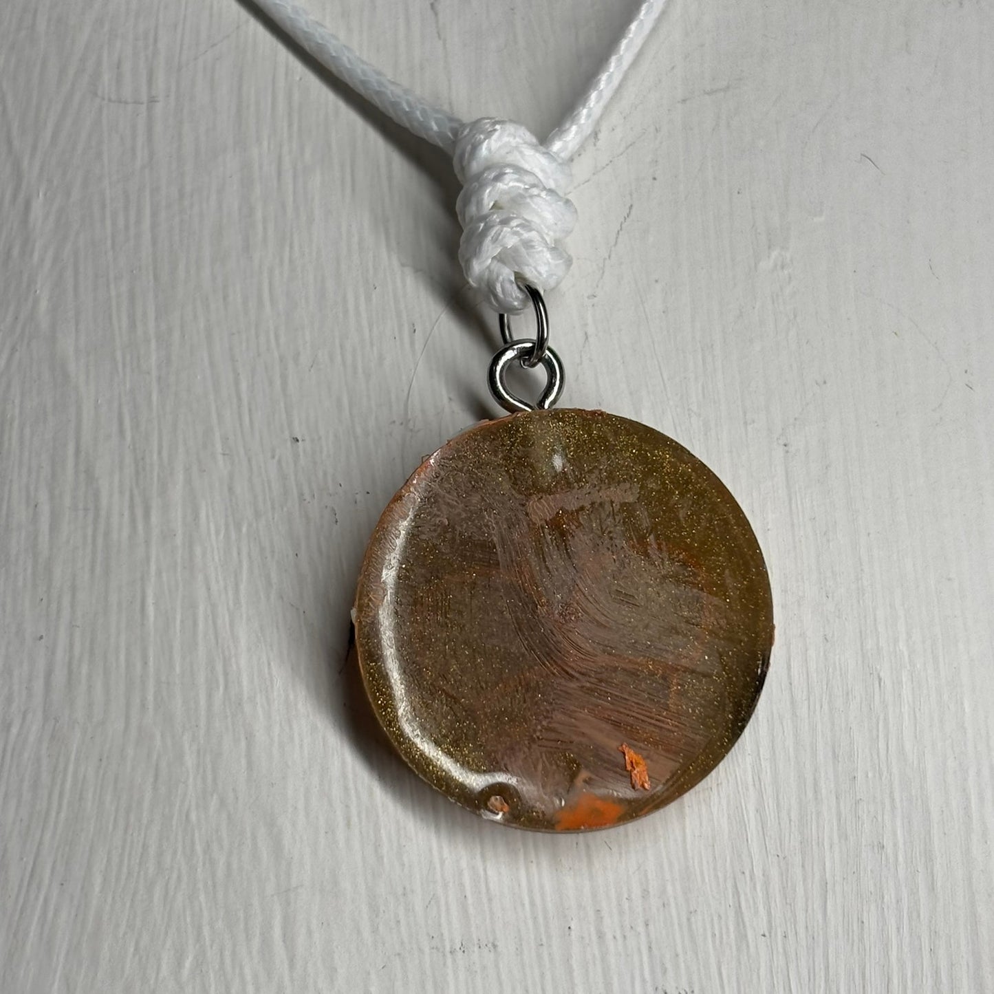 Dirty Brown King - Handmade Resin Chess Necklace