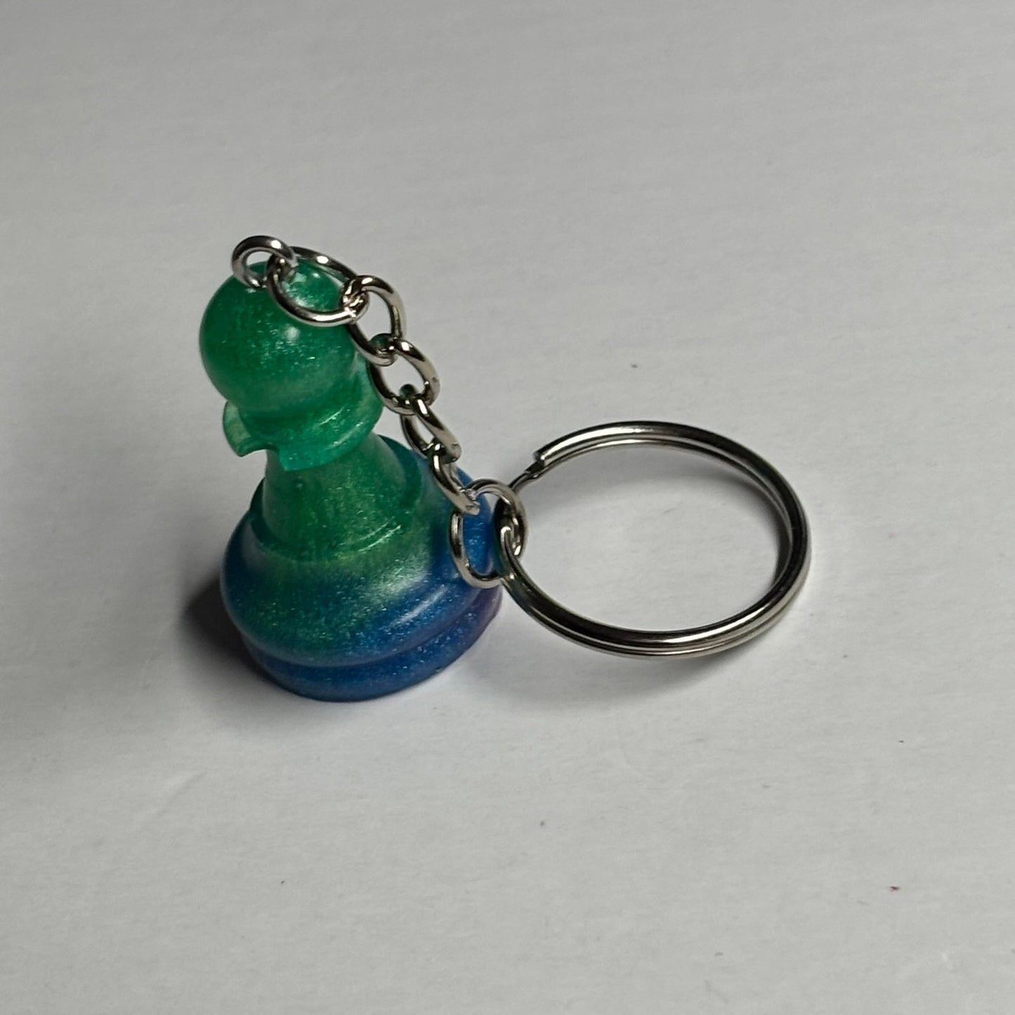 Green Galaxy Pawn - Handmade Resin Keychain