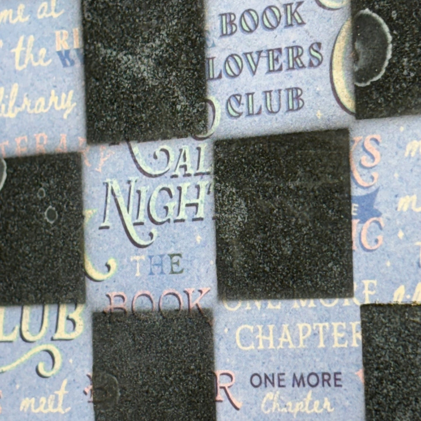 Blue & Black Wording - Scrapbook Chess Board