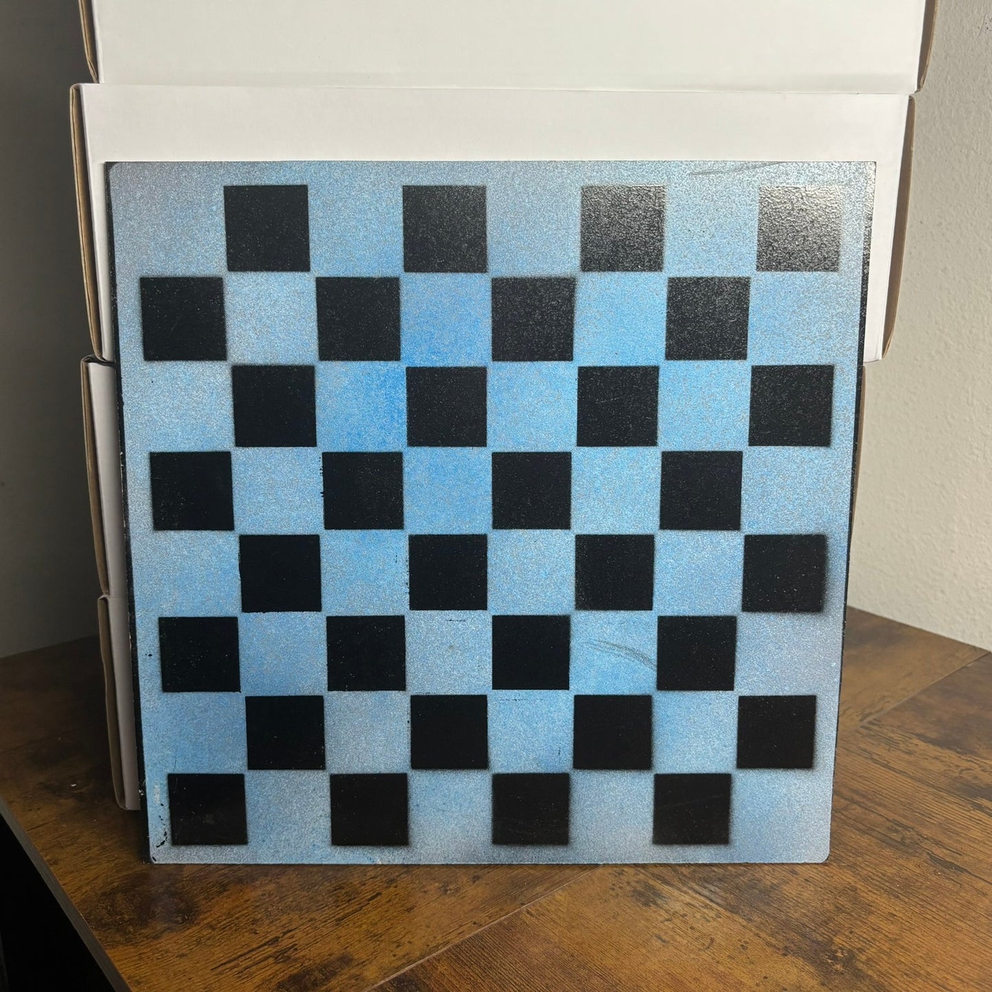 Blue Sky - Painted Chess Board