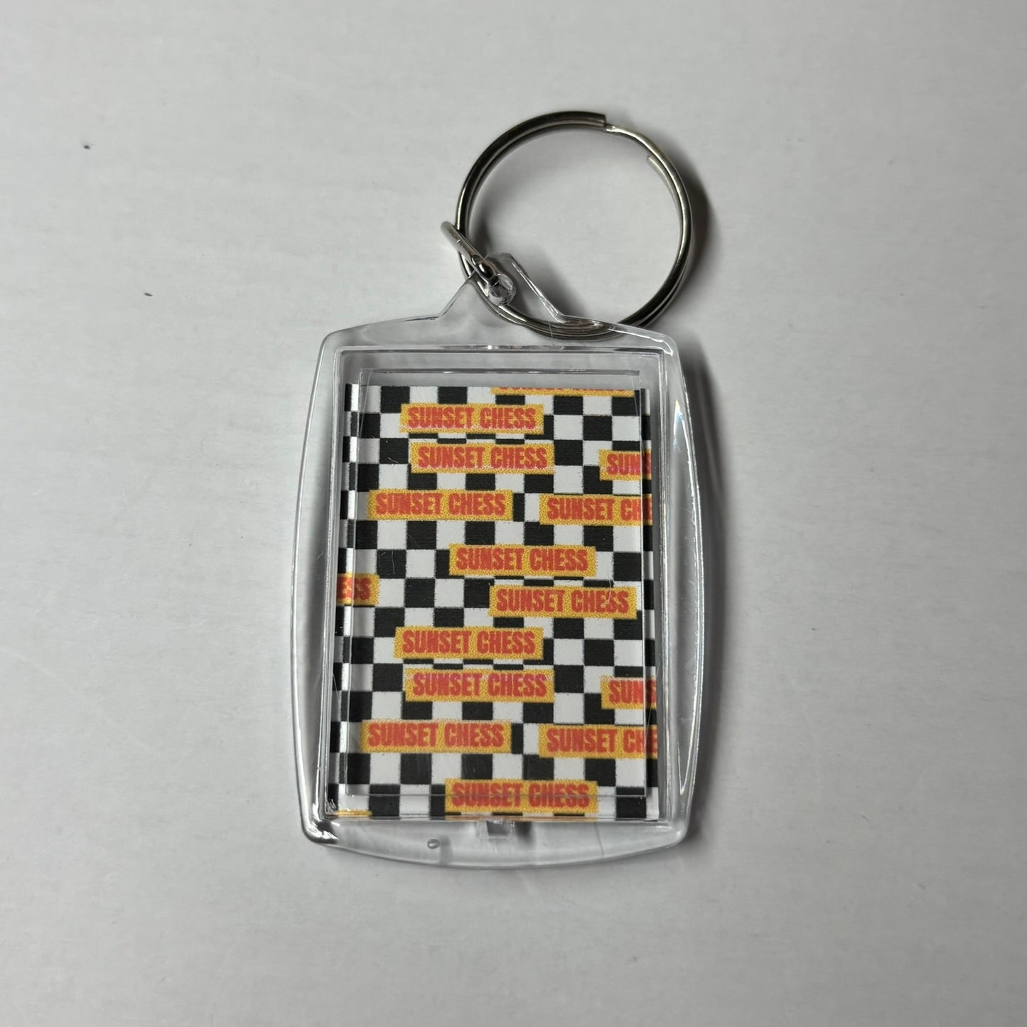 Clown Show - Sunset Chess Photo Keychain