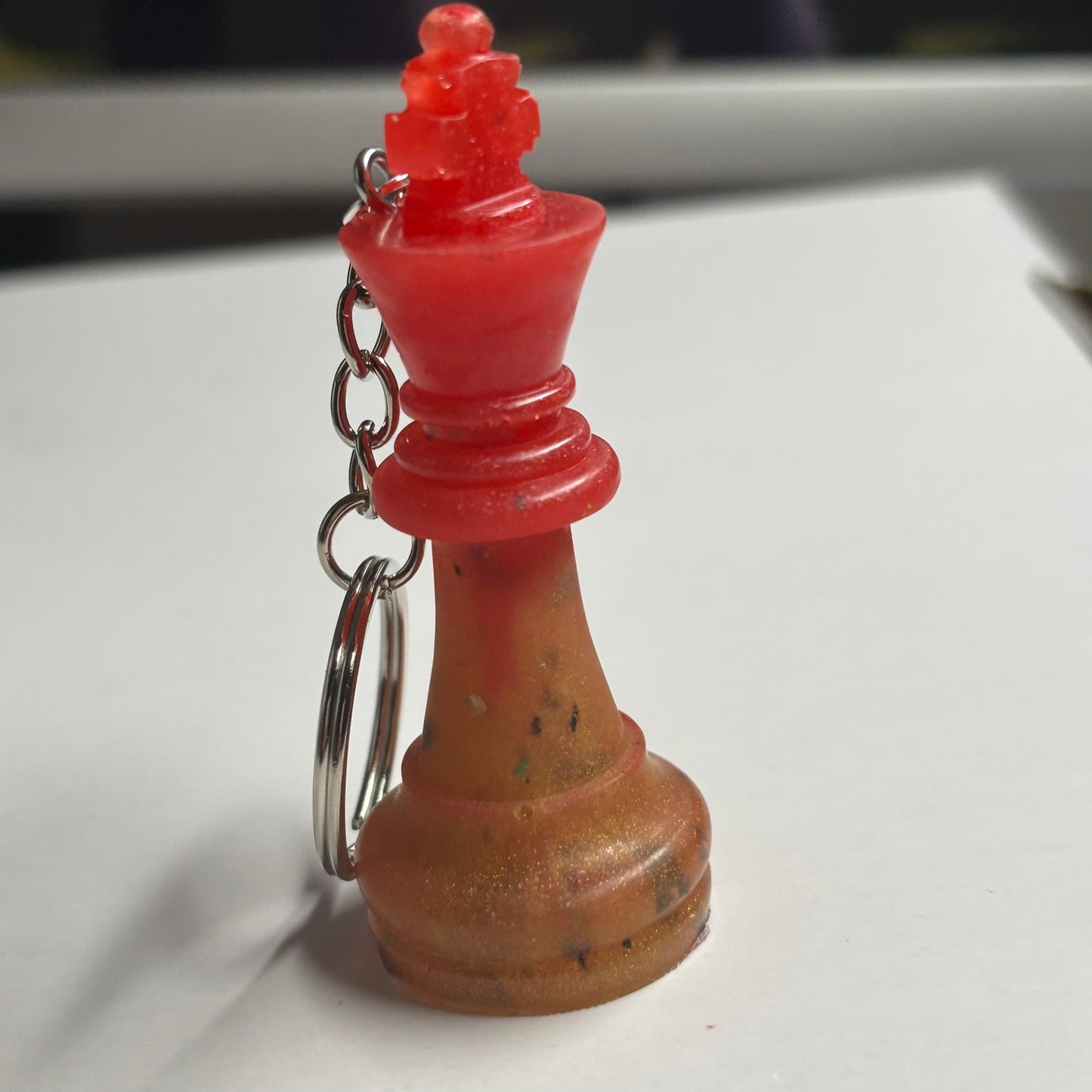 Red/Orange King - Handmade Resin Keychain