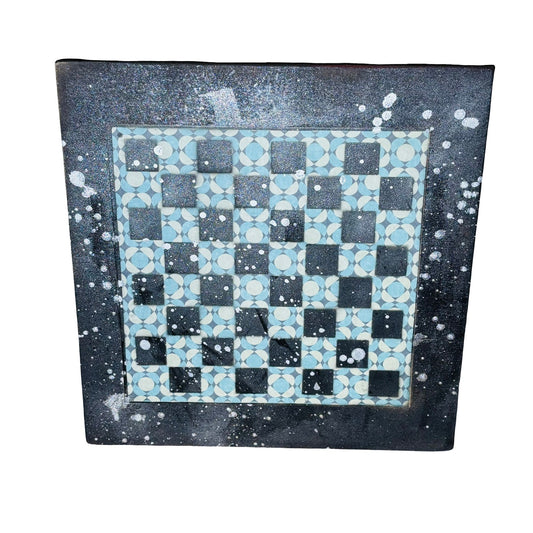 Blue & Green Pattern - Large Scrapbook Chess Board