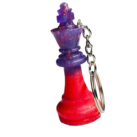 Purple/Red King - Handmade Resin Keychain