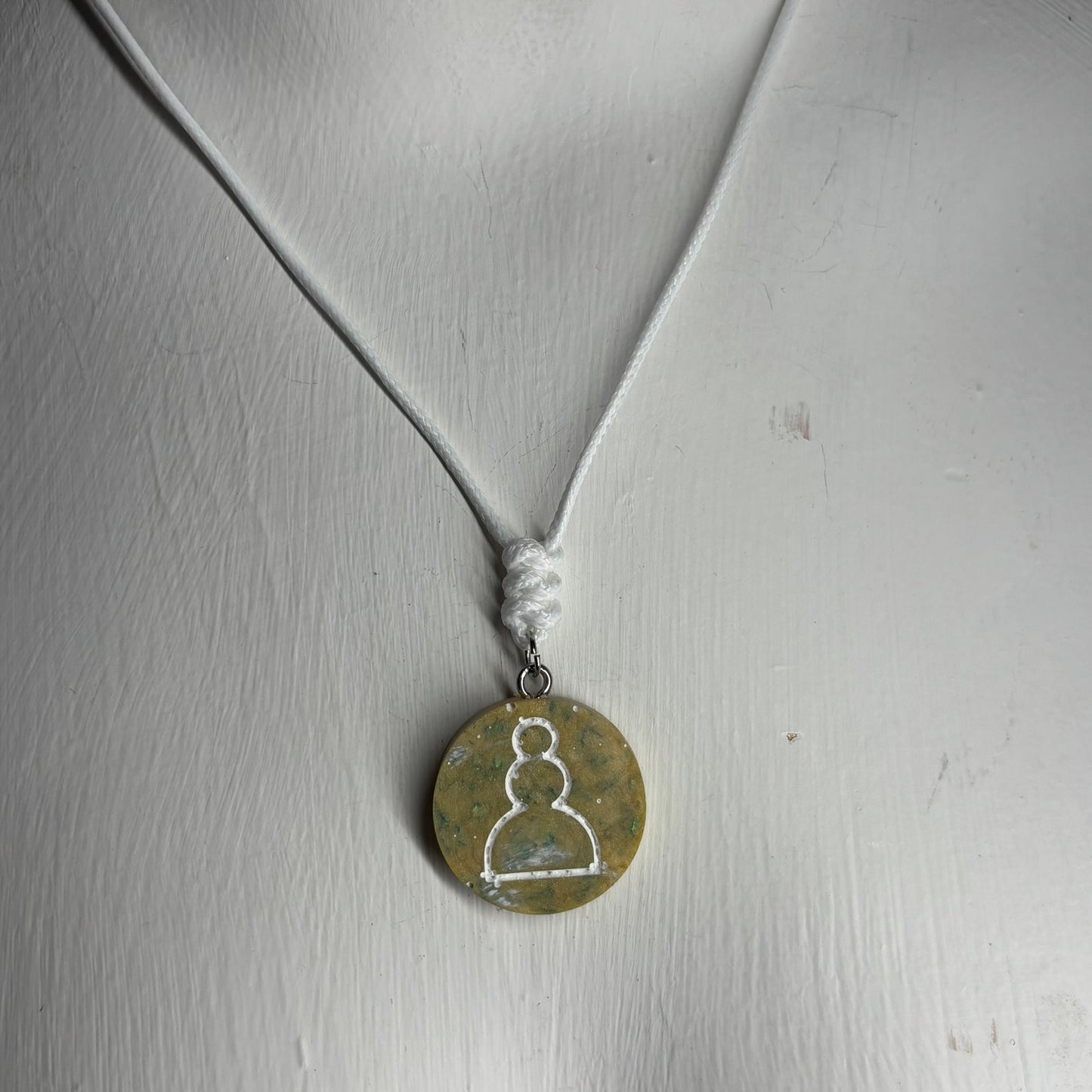 Banana Mix Pawn - Handmade Resin Chess Necklace - Flat Edition