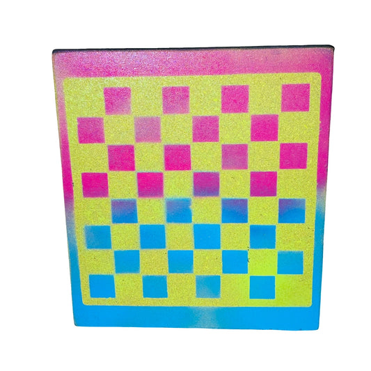 Neon Colors - Painted Chess Board