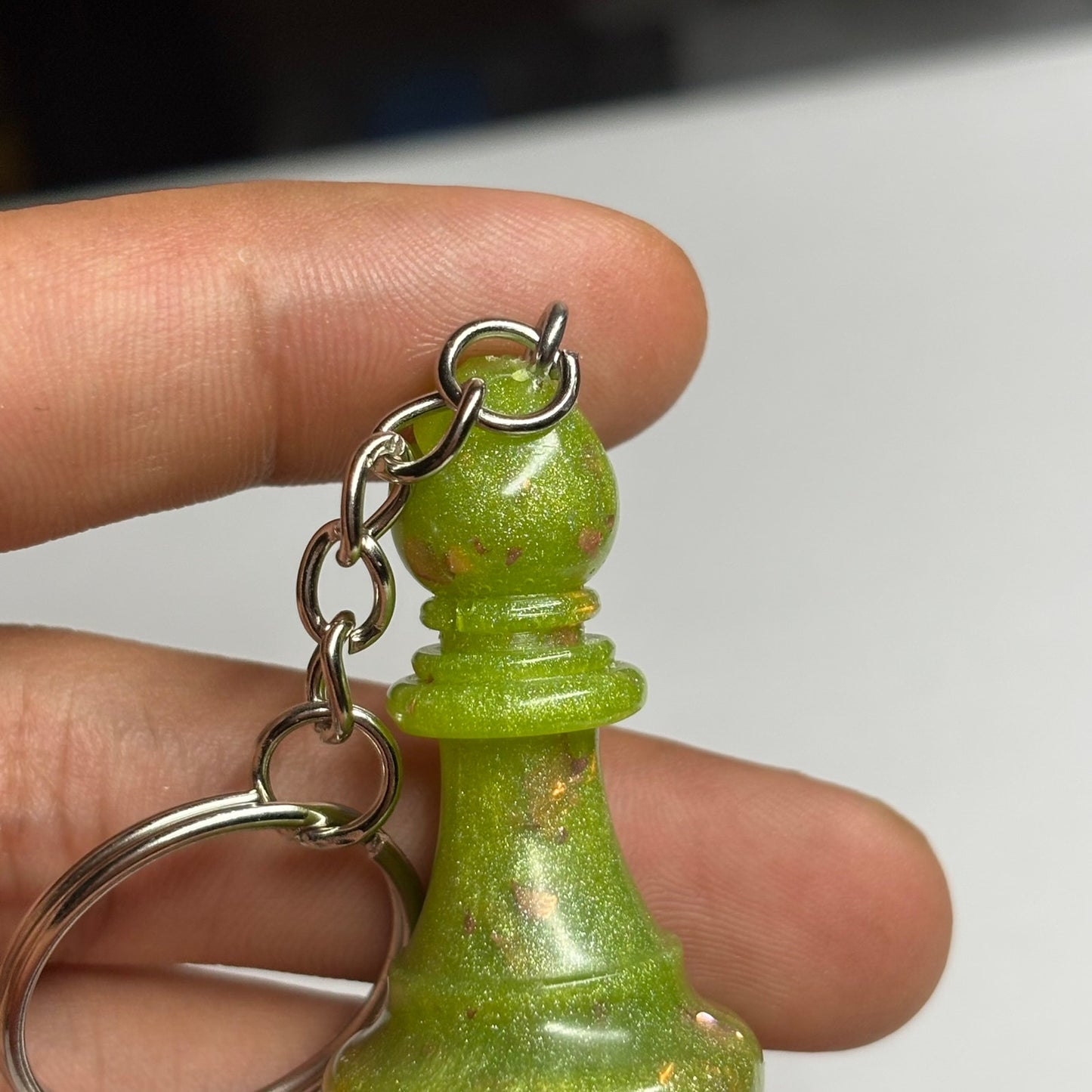 Royal Green Bishop - Handmade Resin Keychain