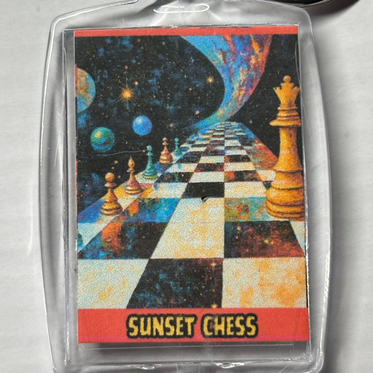 Space Road - Chess  Photo Keychain