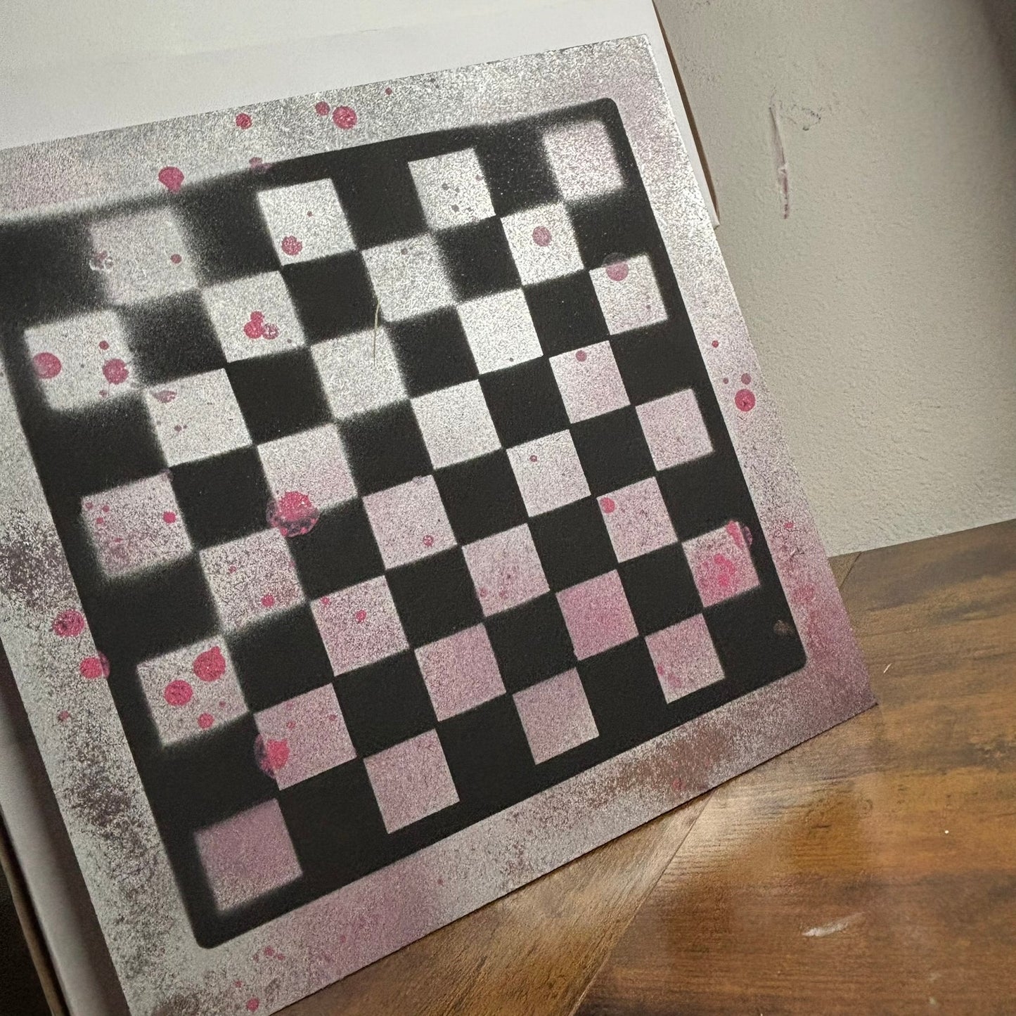 Bubbly Pink - Painted Chess Board