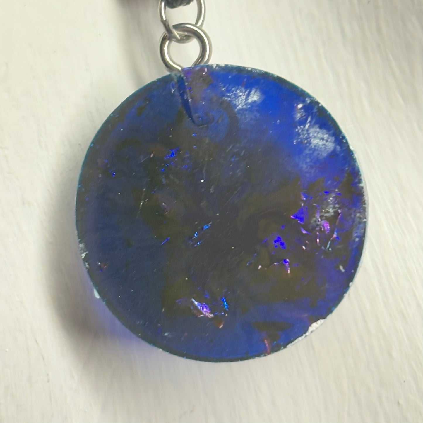 Midnight Blue Pawn - Handmade Resin Chess Necklace - Flat Edition