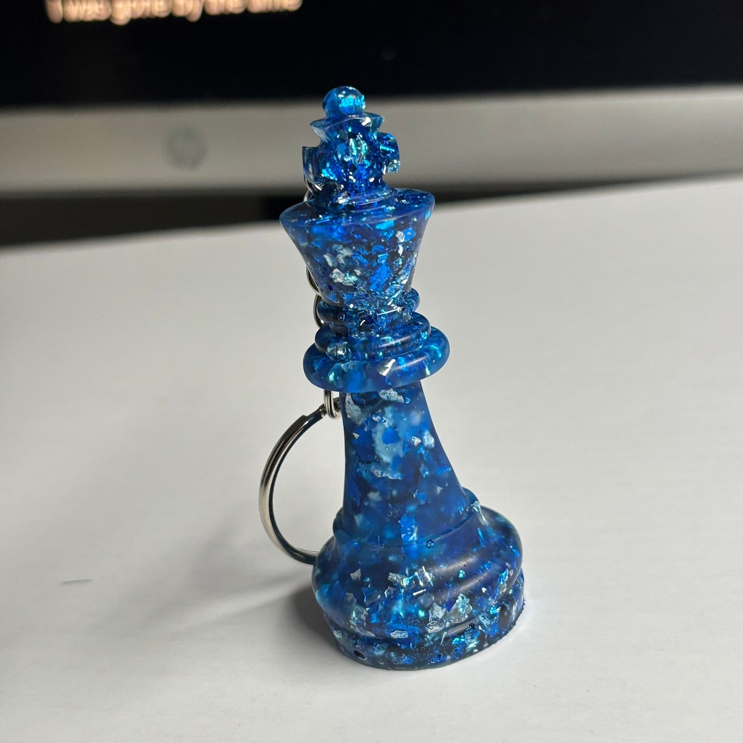 Hyper Crystal Blue King - Handmade Resin Keychain