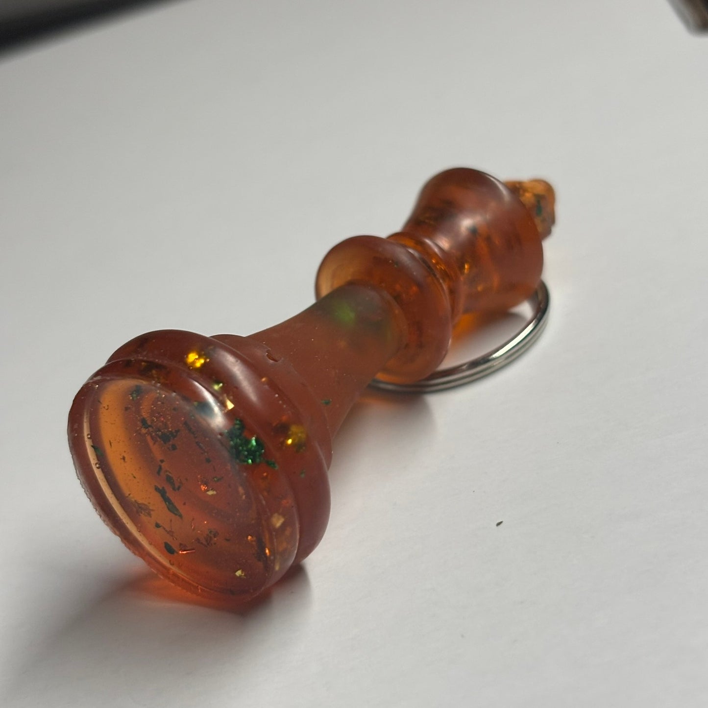 Dark Amber King - Handmade Resin Keychain