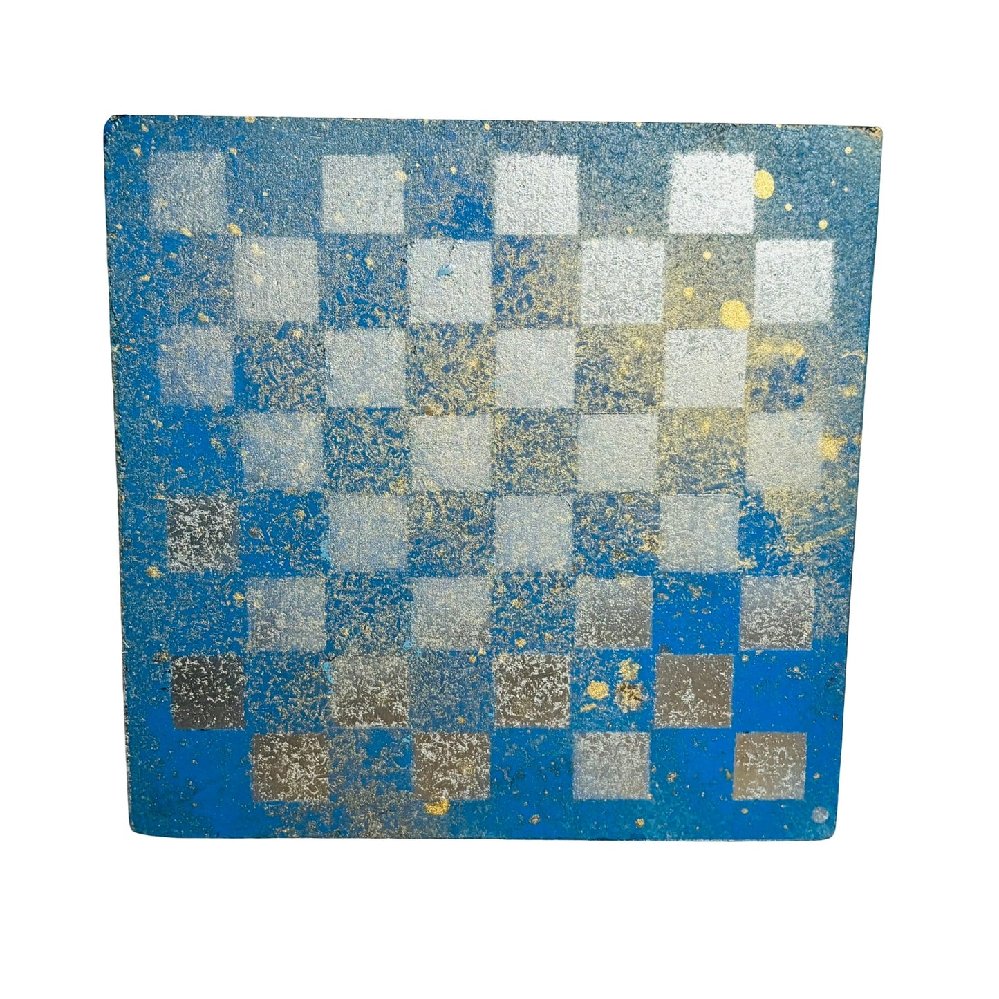 Golden Purple Blue - Painted Double Sided Chess Board