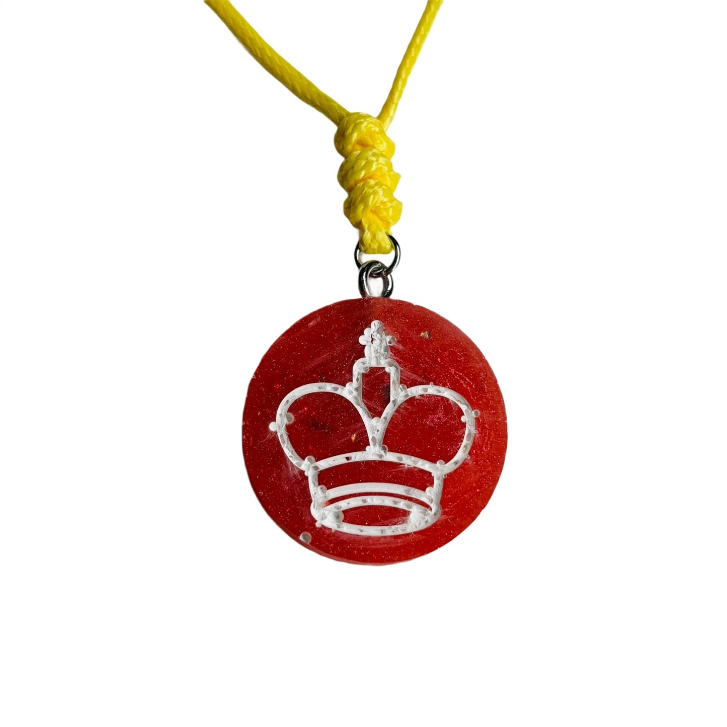 Red King - Handmade Resin Chess Necklace