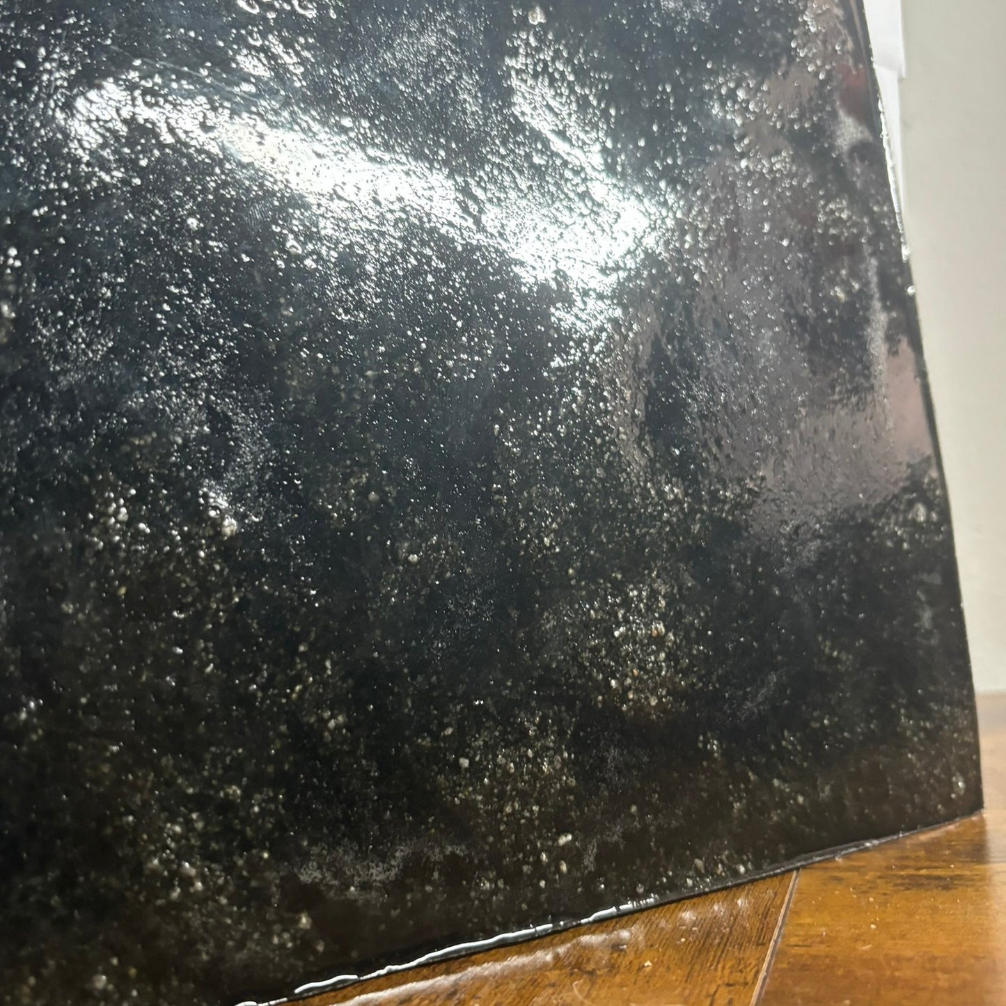 Black & Mesh White - Resin Chess Board