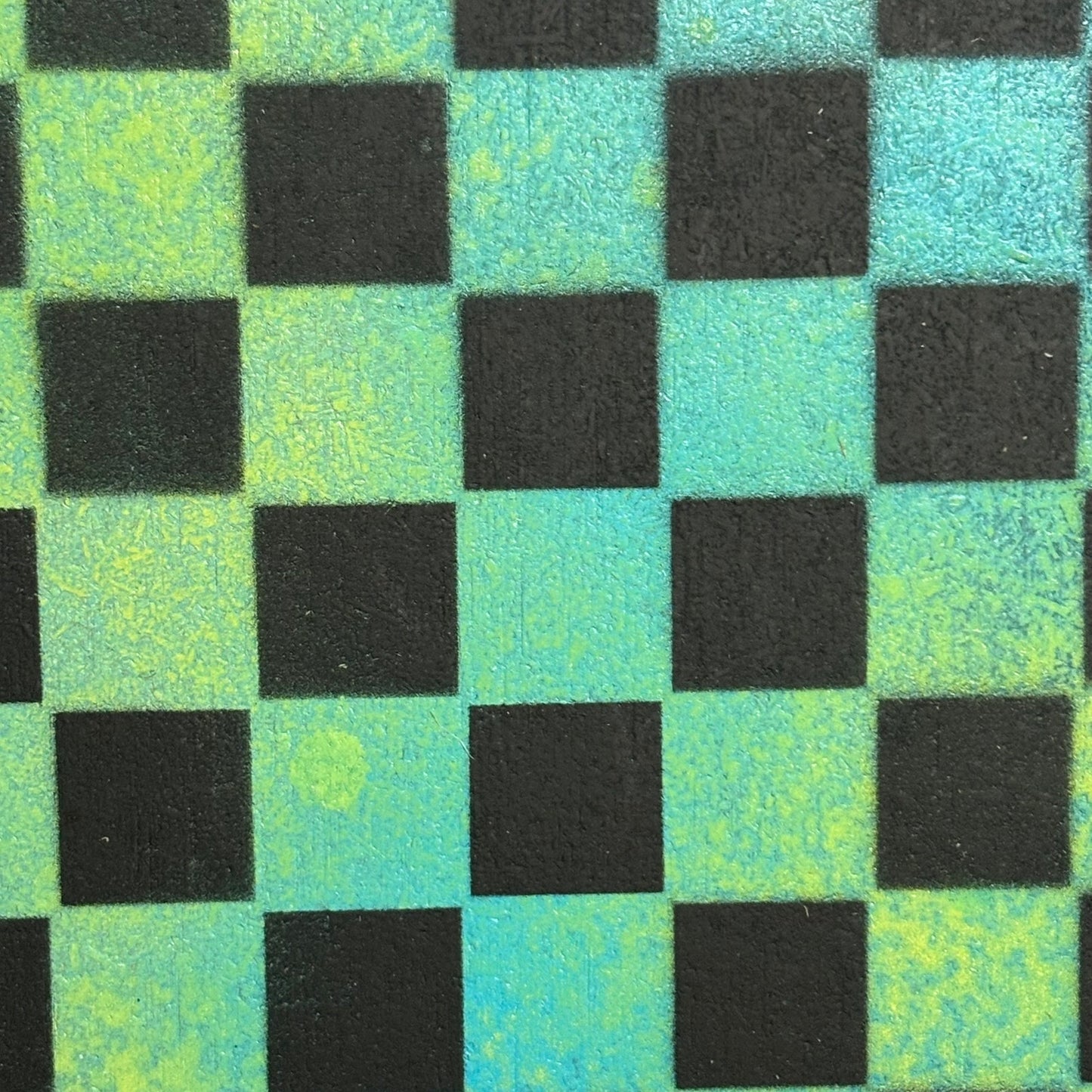 Green Blue Mist - Painted Double Sided Chess Board