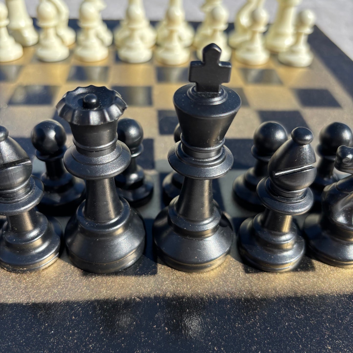 Gold & Black - Painted Chess Set