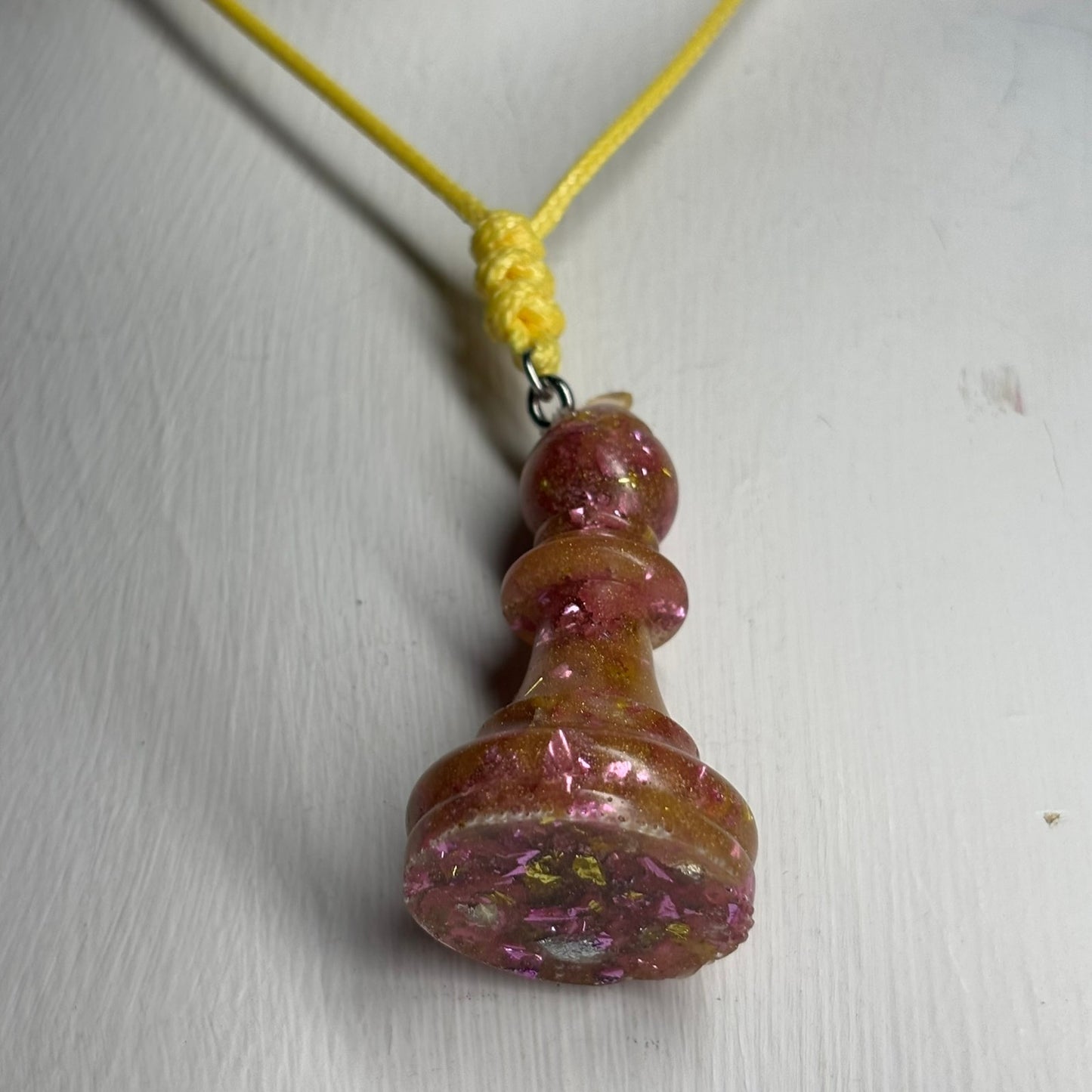 Royal Bishop - Handmade Resin Chess Necklace