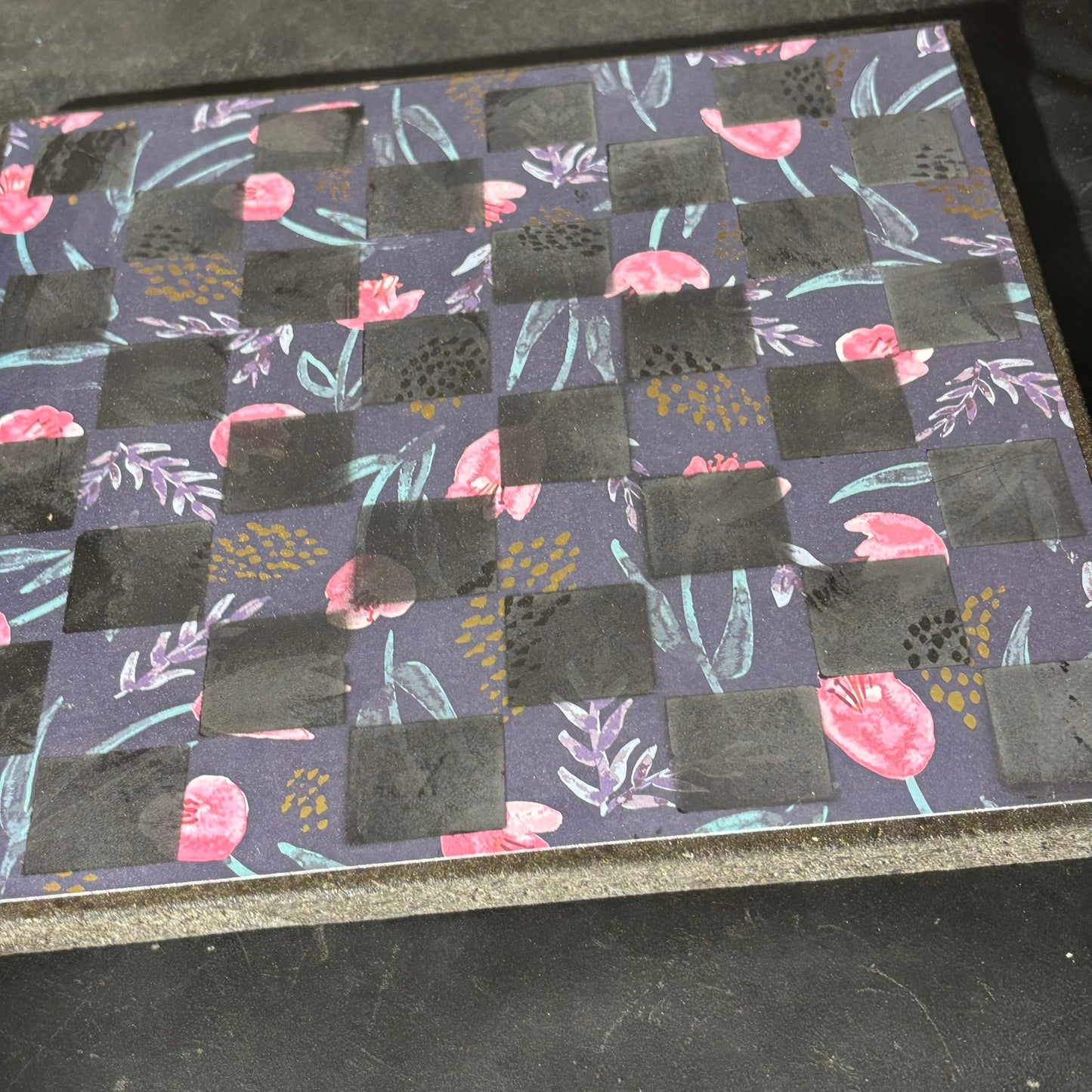 Dark Plants - Scrapbook Chess Board