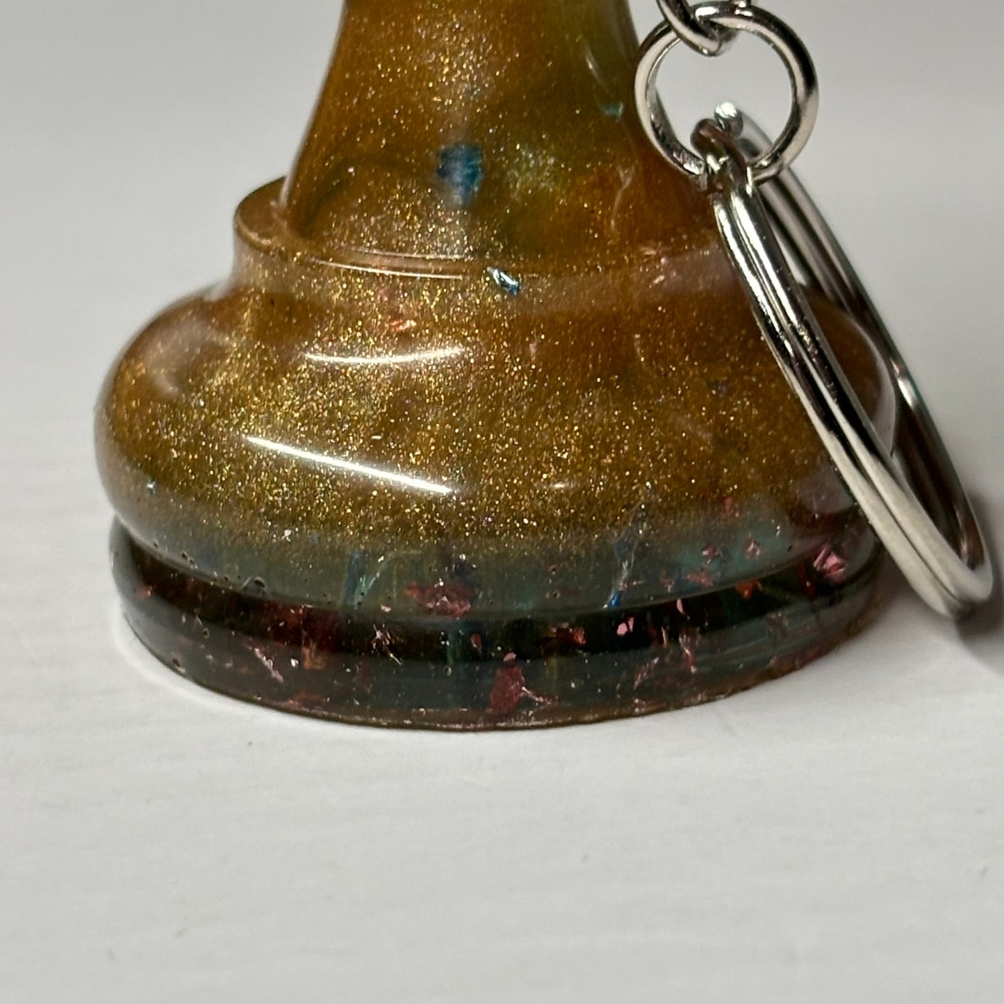 Brown Royalty Pawn - Handmade Resin Keychain - Large Edition