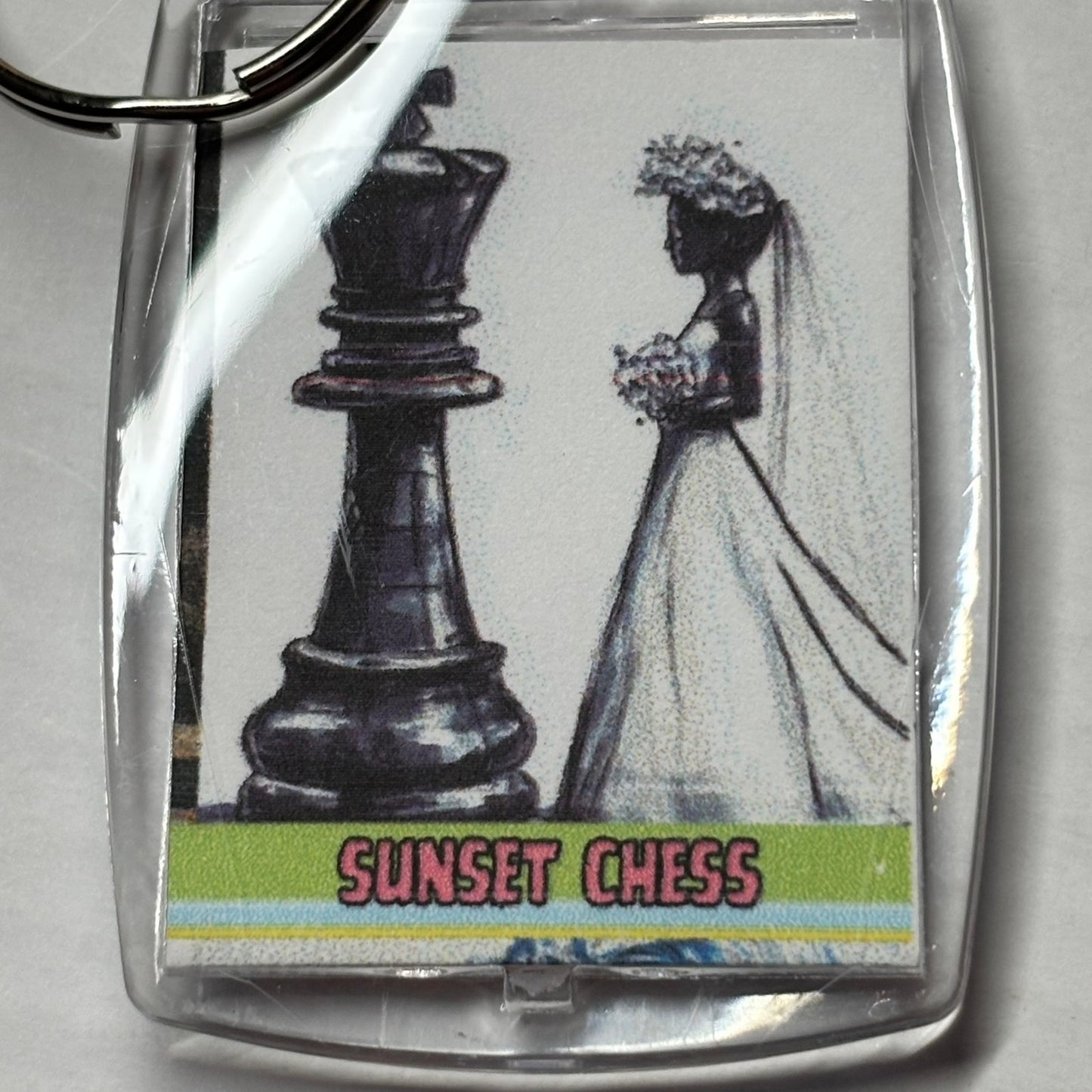 Marriage - Chess  Photo Keychain
