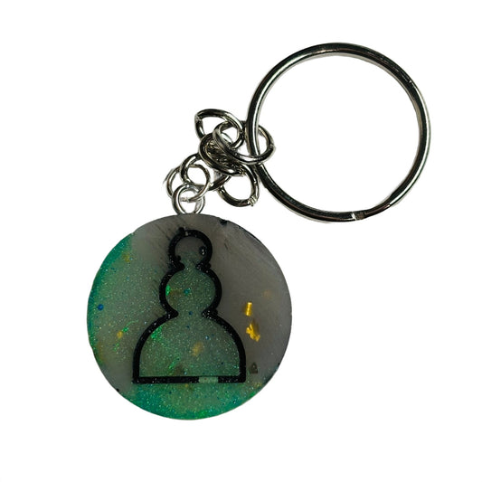 Vintage Green Pawn - Handmade Resin Keychain