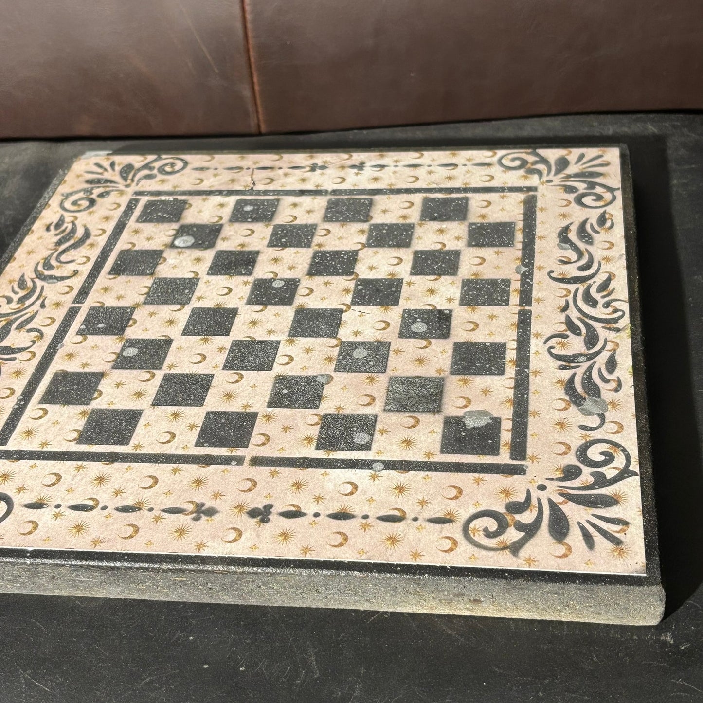 Cream Moon - Scrapbook Chess Board