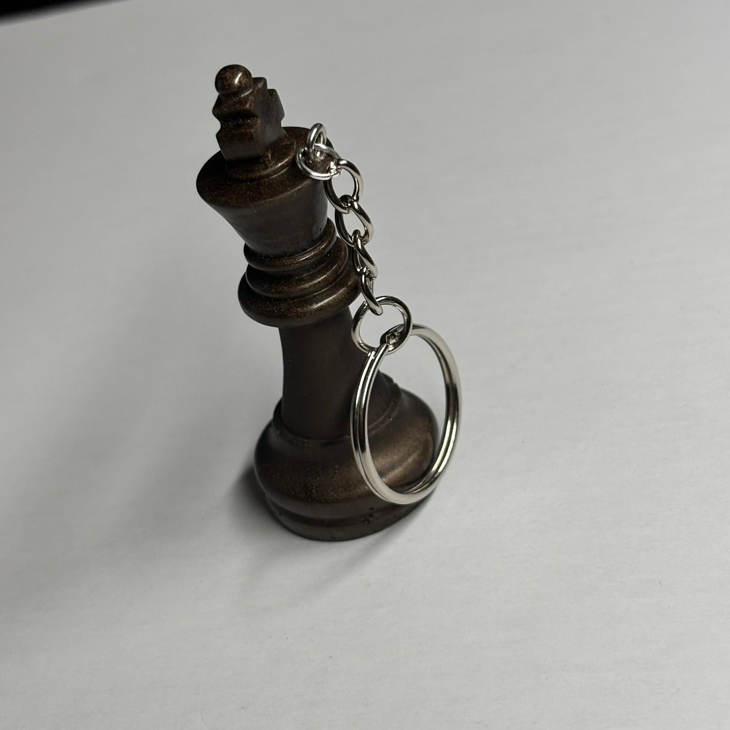 Solid Brown King - Handmade Resin Keychain