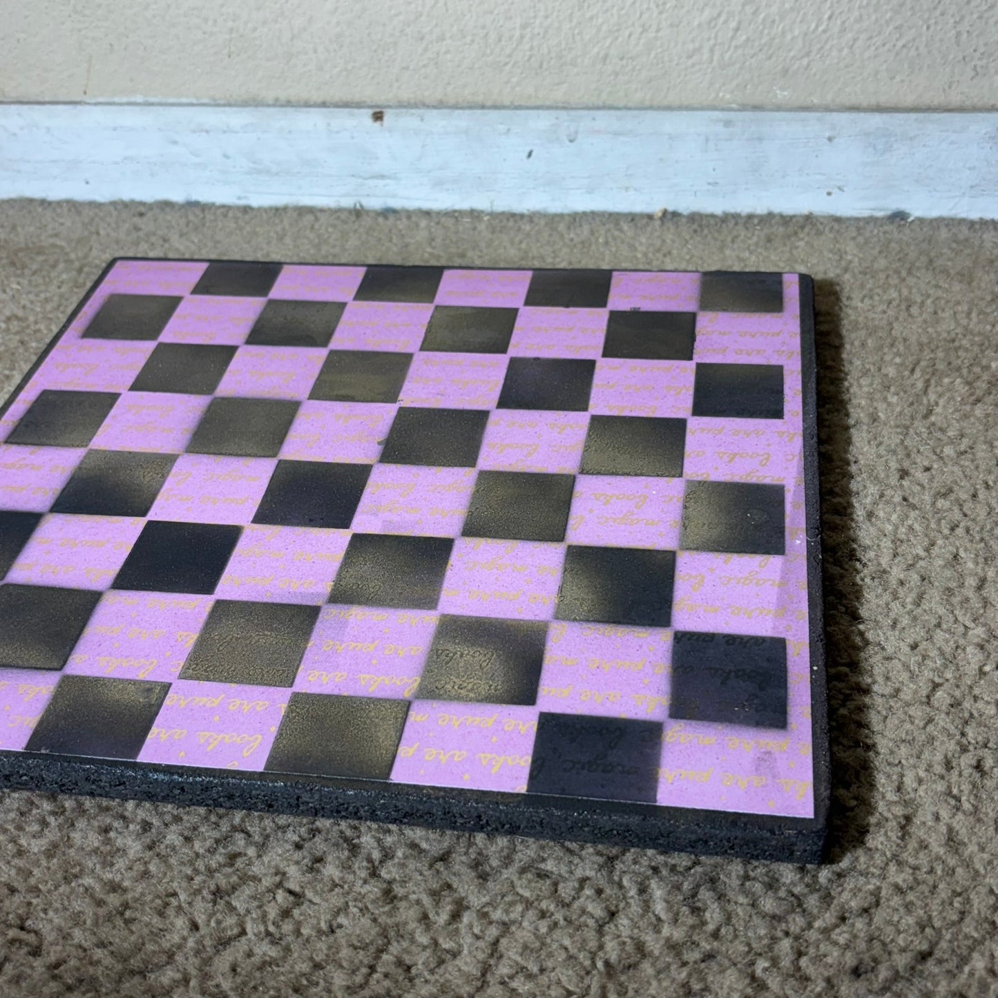 Purple Glimmer - Scrapbook Chess Board