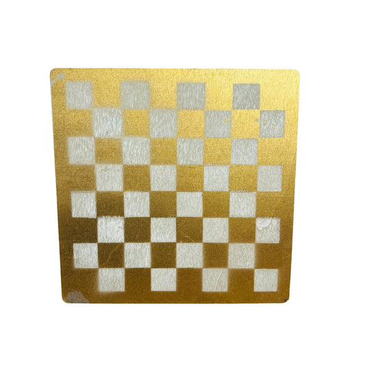 Golden White - Painted Thin Wooden Chess Board