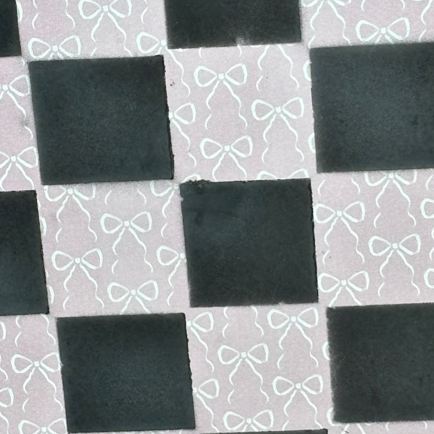 Pink Bows - Scrapbook Chess Board