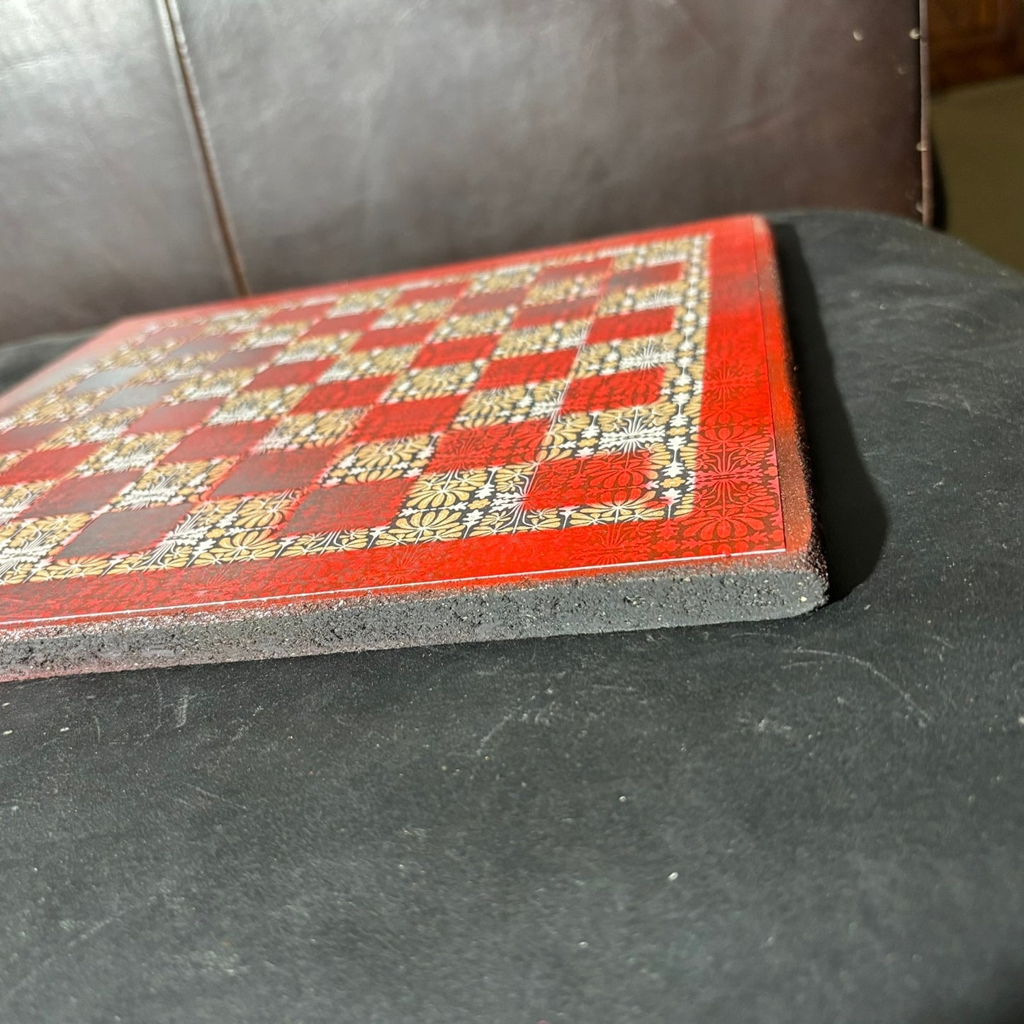 Vintage Red - Scrapbook Chess Board