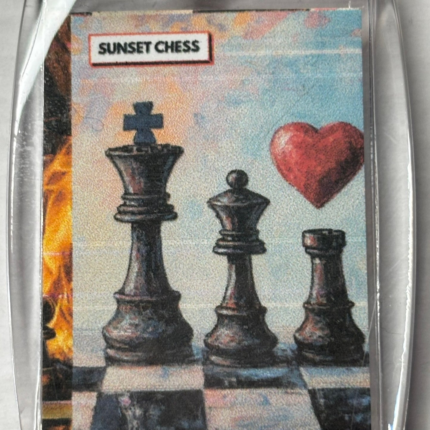 Three Friends - Chess  Photo Keychain