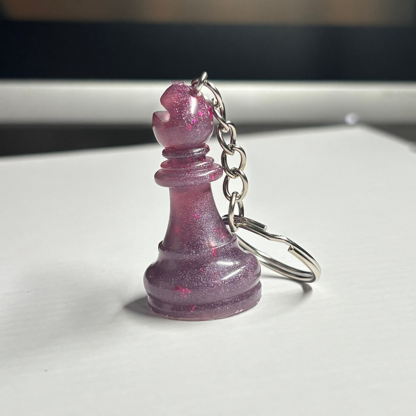 Purple Bishop - Handmade Resin Keychain