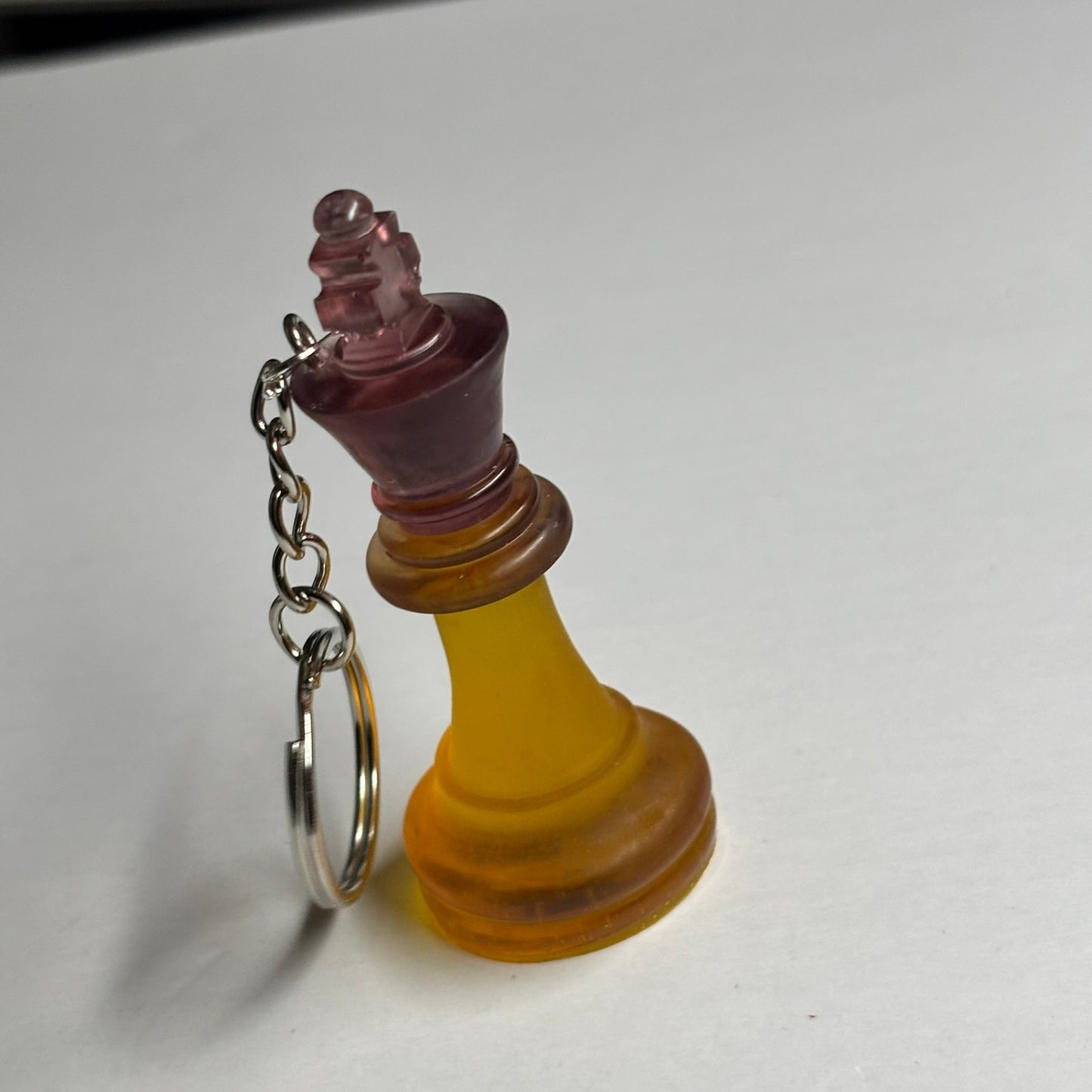 Pink Top King - Handmade Resin Keychain
